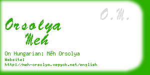 orsolya meh business card