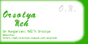 orsolya meh business card